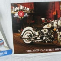 2 x Advertisements - cut out stand up Coors light sign and Block mounted 'Jim Beam' picture, 59cm x 81cm - Sold for $37 - 2016