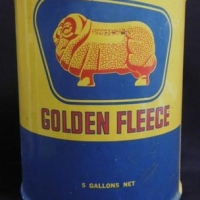 5 Gallon drum Golden Fleece H D 40 - Sold for $99 - 2016
