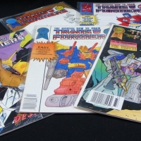 Small group lot comics Blackthorne Pub  'The Transformers' - No's 1,2 & 3 plus How to Draw Transformers No's 1 & 4 - Sold for $37 - 2016
