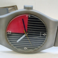 Swatch style retro wall clock - Sold for $35 - 2016