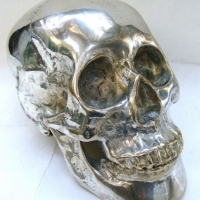 Vintage Chromed brass skull - Sold for $56 - 2016