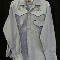 Vintage Miller Western shirt with press stud closure and embroidered emblem - size Medium - Sold for $25 - 2016