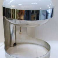 Vintage retro Kartell Joe Colombo lamp with silver plastic frame - Sold for $62 - 2016