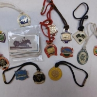 Group of Horse racing items incl  medallions and cigarette cards - Sold for $56 - 2016