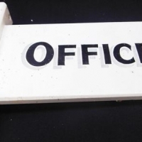 Vintage Timber hand painted 'OFFICE' sign - Sold for $31 - 2016