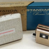 Vintage boxed Standard Micronics Ruby miniature transistor radio SR-H 46 in original box - Sold for $56 - 2016