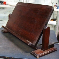 c1920's dark stained bible stand - approx 75cm L - Sold for $56 - 2016