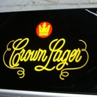 Light up Crown Lager advertising sign - Sold for $87 - 2016