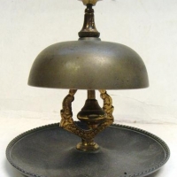 1920's Shop service bell in pewter and brass - Sold for $68 - 2016