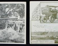 2 x c1910 postcards - both International Harvester Buffalo Pits traction engine - Sold for $37 - 2016