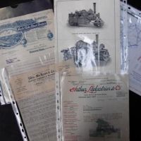Group lot - Steam traction engine ephemera, letterheads, receipts, sales brochures and correspondence - various retailers - Sold for $62 - 2016