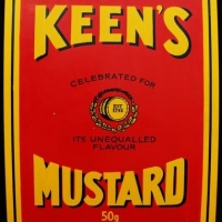Metal hand painted advertising sign 'Keen's Mustard' 60cm x 45cm - Sold for $68 - 2016