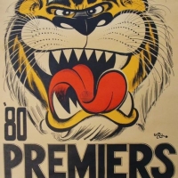 Original 'Weg' poster - Richmond Tigers, Premiers '80 - Sold for $186 - 2016
