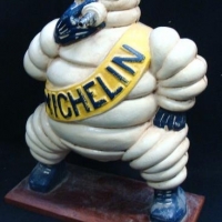 Reproduction cast iron Michelin Man money box - Sold for $56 - 2016