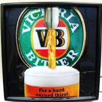 'Victoria Bitter' light up advertising sign, approx 48cm square - Sold for $236 - 2016