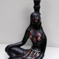 Vintage Australian Barsony pottery 'Islander girl' lamp base - Sold for $348 - 2016