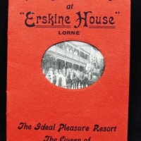 Vintage tourism pamphlet - Spend your Holidays at Erskine House Lorne - Sold for $50 - 2016