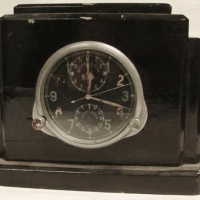 Wind Up Russian clock from WW2 Russian aircraft - mounted in Wooden Art Deco Case marks sighted including 1938 - Sold for $81 - 2016