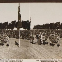 (b) Small group lot circa WW1 Stereographs  Stereoscope views - The Australian Expeditionary Force part set incl, The troops Melbourne, A city of tents Br - Sold for $112 - 2016