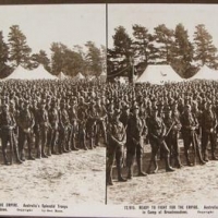 (c) Small group lot circa WW1 Stereographs  Stereoscope views - The Australian Expeditionary Force part set incl, The troops Melbourne, A city of tents Br - Sold for $112 - 2016