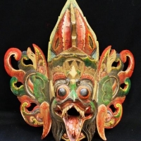 Vintage carved & painted Balinese Garuda mask - Sold for $27 - 2016