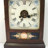 c1900 Jerome & Co American cottage clock in wooden case - Sold for $43 - 2016