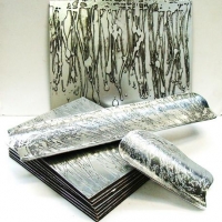 Group lot 1980s Aluminum placemats and trays inc - Don Sheil - Sold for $68 - 2016