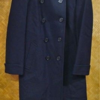 Vintage MENS Trench Coat - Military look, Dark Blue w High Button over flap, Epaulettes w Woolen Embroidery - all Original Labels, London made c1930's - Sold for $75 - 2016