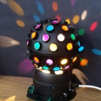 Spinning multicolour disco ball - working - Sold for $37 - 2016