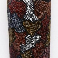 Vintage Aboriginal Coolamon with traditional dot painting - Sold for $35 - 2016