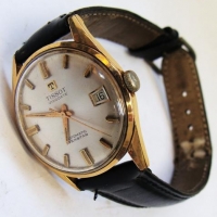 Vintage gents Tissot Visodate Automatic Seastar gold plated watch - Sold for $75 - 2016