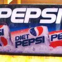 Lot 117 - Pepsi light up advertising sign - approx 37x112cm