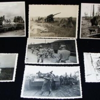 Lot 287 - Group lot WW2 photographs featuring German soldiers - Tanks Trains & graves