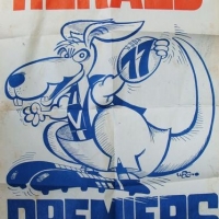Lot 338 - 1977 'Weg' North Melbourne Premiership Football poster