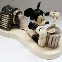 Ceramic Royal Doulton Mickey Mouse figurine - Mickey's One Man Band - details to base - Sold for $62 - 2016
