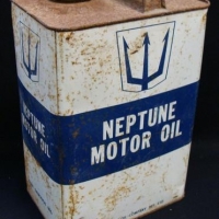 Vintage 'Neptune Motor Oil' one gallon fuel tin - Sold for $161 - 2016