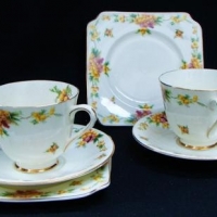 2 x Royal Doulton 'Wattle' trios - Sold for $37 - 2016