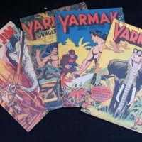 Group lot vintage Comics incl Jungle Jim, 19 3 x Yarmak, 40,41,51& Sense of Wonder Yarmak, 12 - Sold for $62 - 2016
