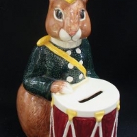 Vintage Royal Doulton Bunnybank moneybox, no  D6615 - approx h 23cm - Sold for $50 - 2016