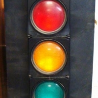 Vintage traffic light - red green yellow - Sold for $124 - 2016