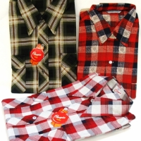3 x 'As new' Flannels - 100% cotton long sleeved check shirts, Size Medium - Sold for $35 - 2016