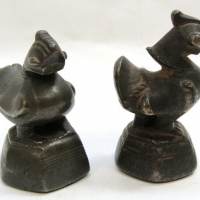 2 x Thai Bronze Ganza Opium weights - Sold for $50 - 2016