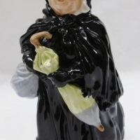 Royal Doulton figurine 'Sairey Gamp' dressed in black - approx h 19cm - Sold for $62 - 2016