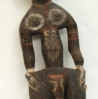 Vintage carved wooden Papuan Washkuk village figure - Sepik River -  approx h 76 cm - Sold for $62 - 2016