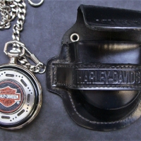 Harley Davidson pocket watch in leather case - as new - Sold for $62 - 2016
