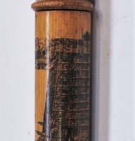 Victorian Mauchalin ware needle case and contents - feat transfer image of Westminster Abbey - Sold for $62 - 2016