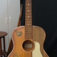 Vintage 195060's MATON ALVER Acoustic Guitar - 34 size, original Pick Guard, etc - Sold for $211 - 2016
