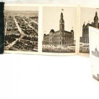 1880s Album of Melbourne views with Rising Sun Advance Australia & Exhibition buildings on cover - Sold for $62 - 2016