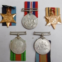 Group of WW2 medals to Norman L Steward 39-45 Star, Africa star, Defence Medal, Service Medal & 39-45 War Medal - Sold for $186 - 2016