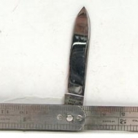 Ibberson, Sheffield vintage stainless steel Rabone Ruler pocket knife with blades - Sold for $25 - 2016